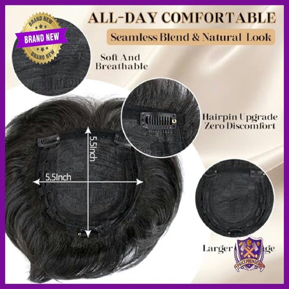 Short Pixie Cut Hair Topper for Thinning Hair, 5.5 Inch Synthetic main image 7